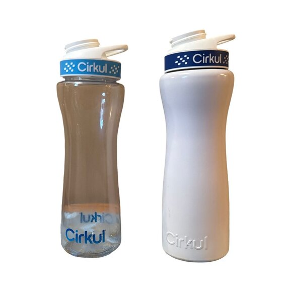 Cirkul Water Bottle Combo Set With Blue Lid - 22 Oz Transparent Plastic & White - Picture 1 of 4